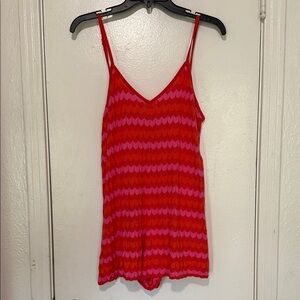 Show Me Your MuMu Red and Pink Romper